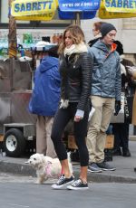 KELLY BENSIMON Walks Her Dog Out in New York 12/10/2016