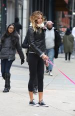 KELLY BENSIMON Walks Her Dog Out in New York 12/10/2016