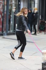 KELLY BENSIMON Walks Her Dog Out in New York 12/10/2016