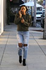 KELLY ROWLAND in RIpped Jeans Out in Beverly Hills 12/09/2016