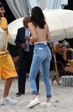 KENDALL JENNER at the Beach in Miami 12/04/2016