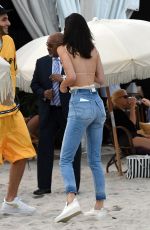 KENDALL JENNER at the Beach in Miami 12/04/2016