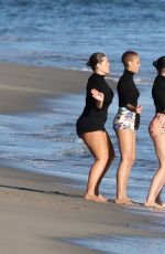 KENDALL JENNER, GIGI HADID and ASHLEY GRAHAM on the Set of a Photoshoot in Malibu 12/19/2016