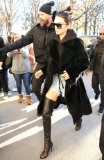 KENDALL JENNER in Denim Shorts Out in Paris 11/29/2016