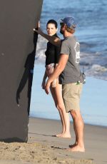 KENDALL JENNER on the Set of a Photoshoot at a Beach in Malibu 12/19/2016