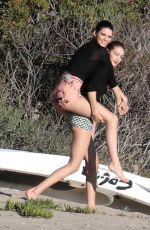 KENDALL JENNER on the Set of a Photoshoot at a Beach in Malibu 12/19/2016