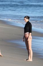 KENDALL JENNER on the Set of a Photoshoot at a Beach in Malibu 12/19/2016
