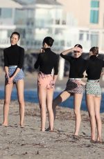 KENDALL JENNER on the Set of a Photoshoot at a Beach in Malibu 12/19/2016