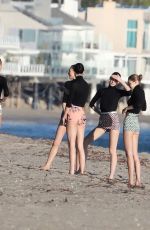 KENDALL JENNER on the Set of a Photoshoot at a Beach in Malibu 12/19/2016