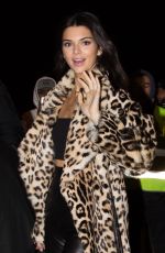 KENDALL JENNER Out for Dinner in Paris 11/30/2016