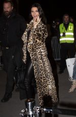 KENDALL JENNER Out for Dinner in Paris 11/30/2016
