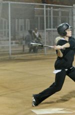 KENDRA WILKINSON at a Softball Game in Los Angeles 12/12/2016