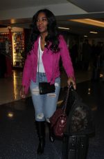 KENYA MOORE at LAX Airport in Los Angeles 12/14/2016