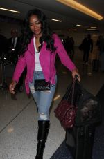 KENYA MOORE at LAX Airport in Los Angeles 12/14/2016