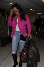 KENYA MOORE at LAX Airport in Los Angeles 12/14/2016