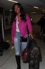 KENYA MOORE at LAX Airport in Los Angeles 12/14/2016