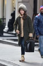 KERI RUSSELL Out Shopping in Soho 12/12/2016