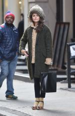 KERI RUSSELL Out Shopping in Soho 12/12/2016