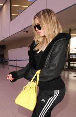 KHLOE KARDASHIAN at Los Angeles International Airport 12/07/2016