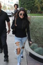 KOURTNEY KARDASHIAN in Ripped Jeans Leaves Il Pastaio in Beverly Hills 12/13/2016