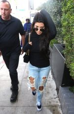 KOURTNEY KARDASHIAN in Ripped Jeans Leaves Il Pastaio in Beverly Hills 12/13/2016