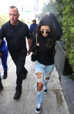KOURTNEY KARDASHIAN in Ripped Jeans Leaves Il Pastaio in Beverly Hills 12/13/2016