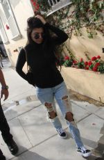 KOURTNEY KARDASHIAN in Ripped Jeans Leaves Il Pastaio in Beverly Hills 12/13/2016