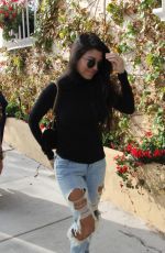 KOURTNEY KARDASHIAN in Ripped Jeans Leaves Il Pastaio in Beverly Hills 12/13/2016