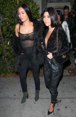 KOURTNEY KARDASHIAN Leaves Delilah in West Hollywood 12/08/2016