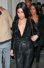 KOURTNEY KARDASHIAN Leaves Delilah in West Hollywood 12/08/2016