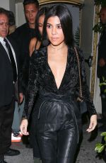 KOURTNEY KARDASHIAN Leaves Delilah in West Hollywood 12/08/2016