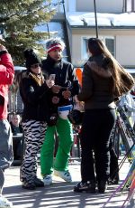 KYLE RICHARDS Takes a Ski Lift in Aspen 12/26/2016