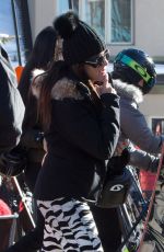 KYLE RICHARDS Takes a Ski Lift in Aspen 12/26/2016