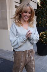 KYLIE MINOGUE Leaves Royal Monceau Hotel in Paris 12/03/2016