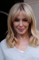KYLIE MINOGUE Leaves Royal Monceau Hotel in Paris 12/03/2016