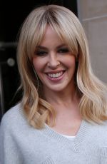 KYLIE MINOGUE Leaves Royal Monceau Hotel in Paris 12/03/2016