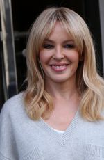 KYLIE MINOGUE Leaves Royal Monceau Hotel in Paris 12/03/2016