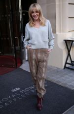 KYLIE MINOGUE Leaves Royal Monceau Hotel in Paris 12/03/2016