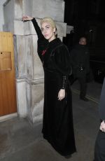 LADY GAGA Arrives at Her Hotel in London 12/02/2016