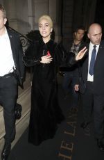 LADY GAGA Arrives at Her Hotel in London 12/02/2016