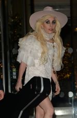LADY GAGA Leaves Her Hotel in London 12/02/2016