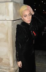 LADY GAGA Out and About in London 12/01/2016