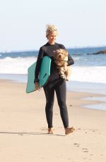 LADY VICTORIA HERVEY in Wetsuit on the Beach in Malibu 12/18/2016
