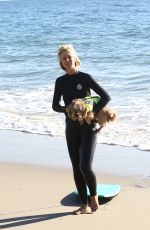 LADY VICTORIA HERVEY in Wetsuit on the Beach in Malibu 12/18/2016