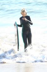LADY VICTORIA HERVEY in Wetsuit on the Beach in Malibu 12/18/2016