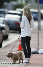 LADY VICTORIA HERVEY Walks Her Dog Out in Miami 11/30/2016