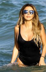 LARSA PIPPEN in Swimsuit on the Beach in Miami 12/28/2016