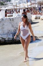 LAURYN GOODMAN in Swimsuit on the Beach in Mykonos 12/06/2016