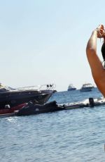LAURYN GOODMAN in Swimsuit on the Beach in Mykonos 12/06/2016