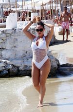 LAURYN GOODMAN in Swimsuit on the Beach in Mykonos 12/06/2016